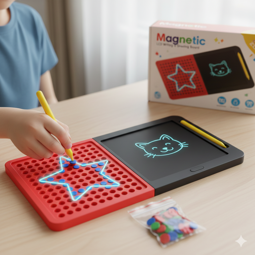 Mess-Free Magnetic Drawing Board & Erasable Doodle Tablet for Kids (Ages 1-10)