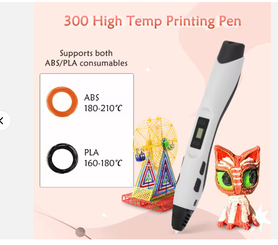 SL-300 Cordless 3D Printer Pen: Certified (UKCA/CE/RoHS), Automatic Operation, Supports PLA/ABS